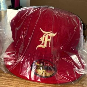 FEAR OF GOD RED NEW ERA FITTED HAT